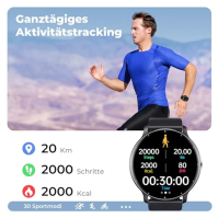 Smartwatch muži s funkcí telefonu, 1,39" IP68 vodotěsné sportovní hodinky, fitness hodinky se srdečním tepem/SpO2/hlasovým asist